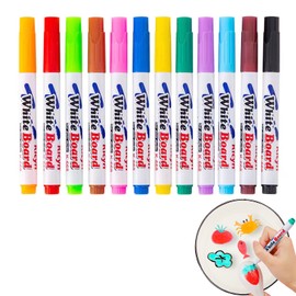 Coollooda Magic Water Painting Pen [12 Colors] Magic Doodle Drawing Pen Underwater Floating Pen White Plate Pen Erasable Water Marker Pen Doodle Floating Pen DIY Drawing Flote Art Painting Watercolor