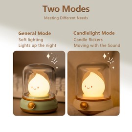 Myratts Ghost Campfire Night Light, Mimics Flickering Flame Effect Retro Chibi Flame Amber Light, Great Ambience Light for Camping Party Room Decor (Retro Flame Lamp)