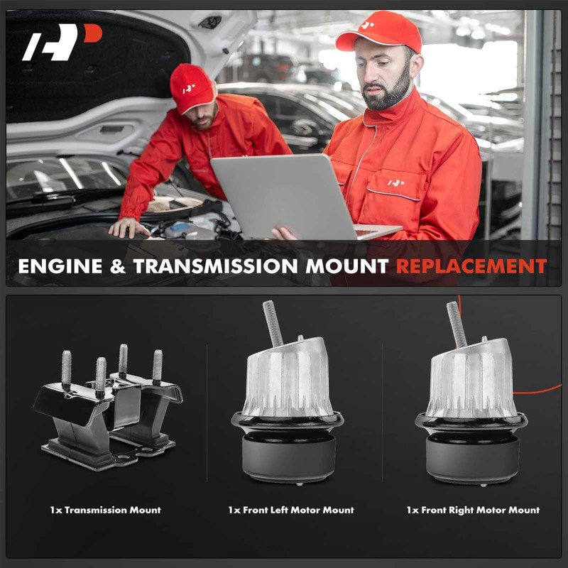 A-Premium 3PCS Engine Motor Mount Transmission Mount Set Compatible with