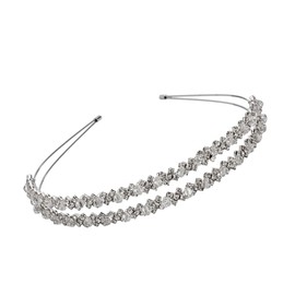 Beavorty Crystal Headpiece Girls Headbands Bridal Hair Pieces Rhinestone Headband Double-Layer Rhinestone Hair Hoop Metal Hairband Wedding Hair Band Women Headband Bridal Head Headgear Miss