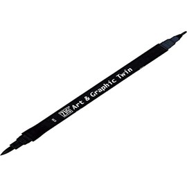 ZIG Art and Graphic Twin Tip Brush Marker Pen 036 Deep Blue