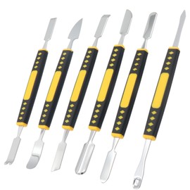 UTALIND Metal Crowbar 6 Piece Set, Mini Multi Home Appliance Disassemble Installation Repair Tool with Double Head and Non-Slip Handle for Mobile Phones Laptops and Electronic Devices