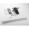 Bathroom Faucet Black Waterfall Glass Spout Single Handle One Hole