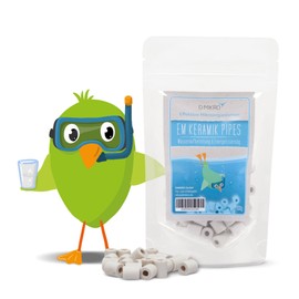 DIMIKRO EM Ceramic 100 g Grey Pipes + Info Brochure on Application of EM Ceramics - Water Energising Fresh & Soft Water - DIY Collars, Animal Collars (100 g)