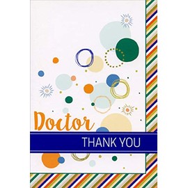 Pictura Doctor Thank You Circles with Striped Border Doctor's Day Card