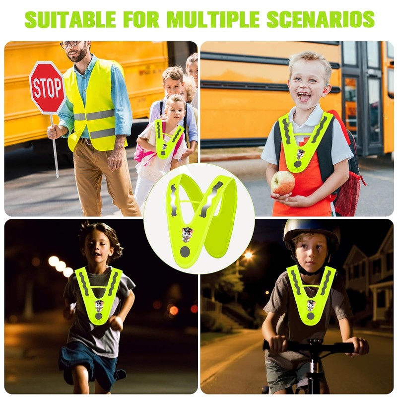 Kids Reflective Vests,High Visibility Child Safety Vests with Reflective Bracelets