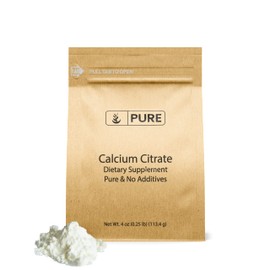 Pure Original Ingredients Calcium Citrate (4oz) Calcium Supplement, No Additives or Fillers
