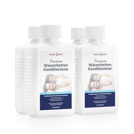 Hanse Pro Waterbed Conditioner - Premium Care for Waterbeds Against Odours & Bacteria - Algae Stop, Clear Water, Durable Mattress Comfort - Made in Germany - Square Bottle (4, 250)