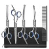 MAOCG Dog Grooming Scissors Set with Safety Round Tip, Titanium
