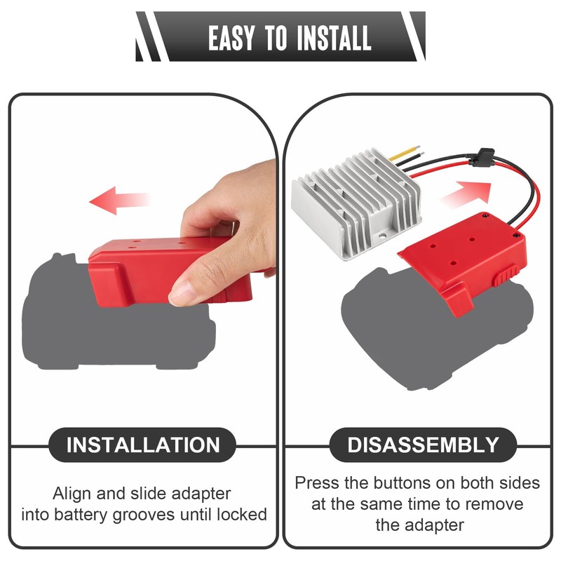 Siziviki 18V to 12V Step-Down Converter for M18 Battery