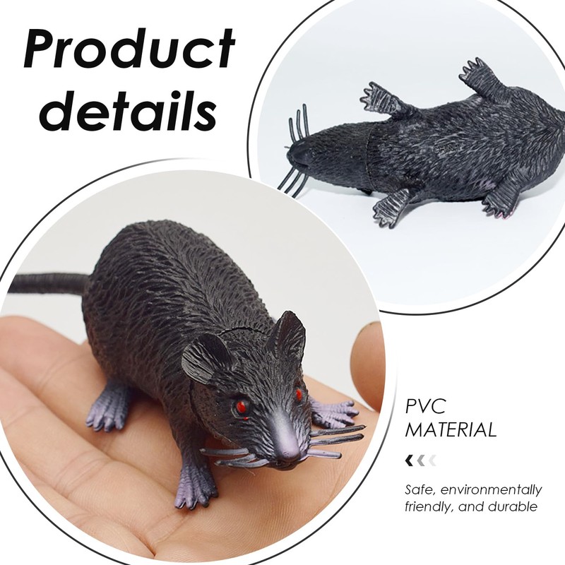 FDGGT 8 Pieces Simulated Mice Black Mouse Models Plastic Mouse