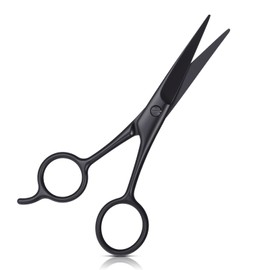 Professional Mustache and Beard Scissors, Black Small Sharp Mustache Scissors Stainless Steel Hair Trimming Scissors for Men Women Personal Care Grooming Trimming Eyebrow Facial Hair Mustache