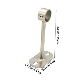 MAGICLULU 2Pcs Heavy Duty Ceiling Mount Rod Brackets for Curtain Rods Clothes Rod Socket for Closet Storage Shower Rod Height