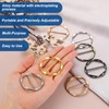 sourcing map 4 Pcs T-shirt Clips, 34mm(1-5/16") Round Metal Silk