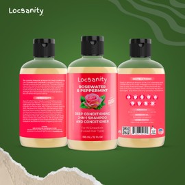 Locsanity Locsanity 2-in-1 Shampoo and Conditioner for All Types of Dreadlocks and Hairstyles C Moisturizing, Nourishing, and Hydrating Shampoo and Conditioner (12 fl oz)
