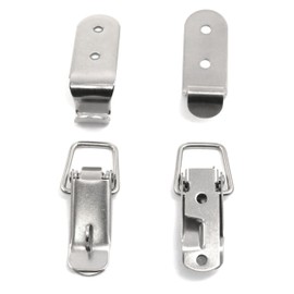 yukata Stainless Steel 90-Degree Latch Tool Box Latch Toggle Latch Hasp Latch Box Latch Cabinet Latch Hardware Closet Box Cabinet Trunk Trailer Toolbox Door Hood Latch 2PCS