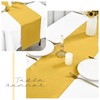 Teruntrue 8 Pack Gold Satin Table Runner, 12 x 72