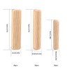 90 Pcs Wooden Dowels Assorted, M6 M8 M10 Wood Plugs
