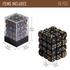 FIGURESLAB 36PCS 12mm 6 Sided Mini Dice Set with Box,