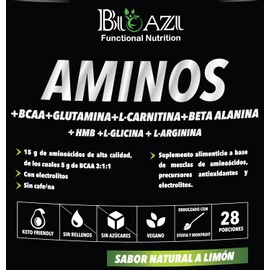 Aminos - Aminoácidos - BCAA - Glutamina - L carnitina - Beta alanina - HMB - L glicina - L arginina - Sin azúcar- Preentreno- Suplemento - Gym- Entrenamiento - Ejercicio - Saludable