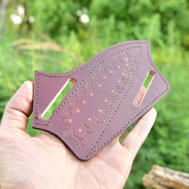 Leather Sheath Handmade Leather Folding Fixed Blade Knife Sheath Belt EDC Knife Pancake Holster