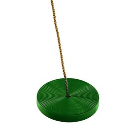 Extra Large Dark Green Plastic Plate Disc Monkey Swing Seat With Rope.