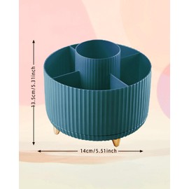 Nuangoo Cosmetic Make Up Organiser, 360° Rotating Brush Organiser, Cosmetic Shelf, Cosmetic Organiser for Room Decor, Dressing Table, Bedroom, Bathroom (Pink)