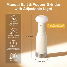 Vucchini Manual Pepper Grinder with Ambient Light
