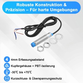 AYWHP 3PCS LJ12A3-4-Z/BX Inductive Proximity Sensor NPN 3-Conductor 6-36V DC, 0-4mm Detection Distance for Automation, CNC Machines, 3D Printers