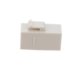 NavePoint CAT6 UTP Inline Keystone Coupler, RJ45 Female to RJ45 Female, Snap-in, 10 Pack, Ivory