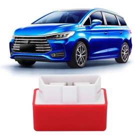 Tuning Chip Saving Box, Eco Fuel Saver OBD2 Chip Tuning Box Plug ECU Save Energy Economy Car Accessories for Red