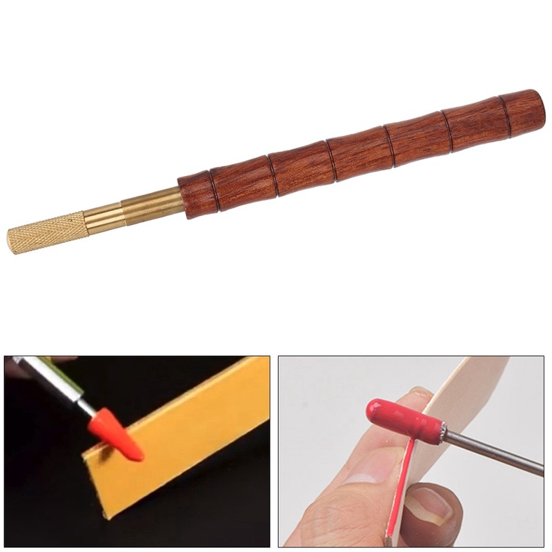 Wooden Handle Edge Oil Pen Brass Edge Dye Roller Applicator