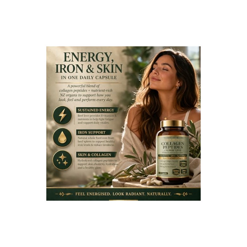 Beef Collagen Capsules (1500mg) + NZ Beef Liver & Spleen