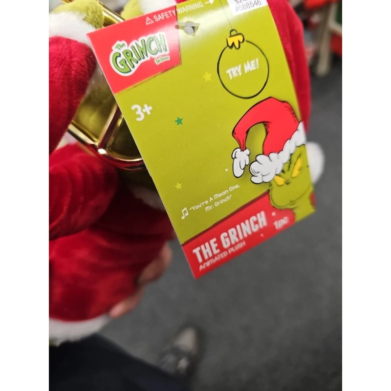 Gemmy Animated Dr. Seuss The Grinch Plush Trombone Playing You're