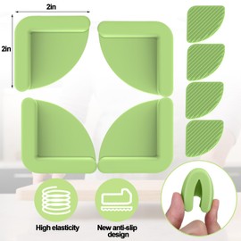 Palksky Silicone Non-Slip Feet for Cutting board in Kitchen, Chopping board Feet for Non-Slip,Kitchen Gadgets&Accessories(Green and Green)