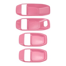 REPAIROCK 1 Set Interior Door Handle Bowl Cover Trims for Jeep Wrangler JL JLU 18-24 for Jeep Gladiator JT 2 Door 4 Door Inside Door Handle Bezel Cover Protector ABS Pink