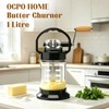 Upgraded 1L Manual Butter Churner with Non-Slip Base & Finger-Safe