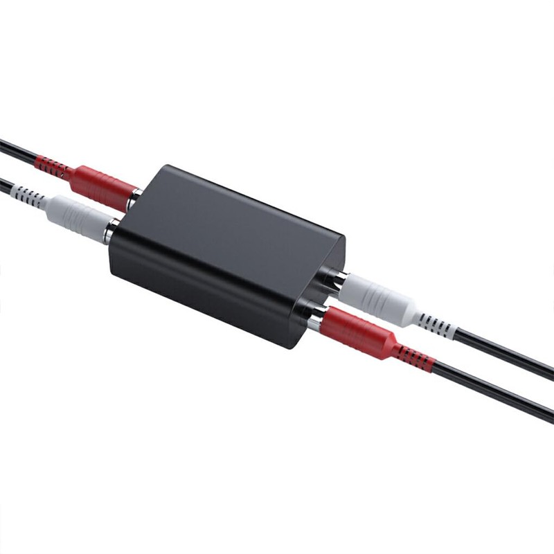 SUIOPPYUW Metal RCA Noise Isolator Hum Elimina-tor Audio Loop Noise