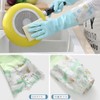 Refoiner Rubber Gloves, Kitchen, Long, 3-Piece Set, Fashionable, Cute, Patterned,