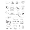 Tatty Temporary Tattoo Set, Simple Motifs for Men and Women,