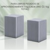 MyGift - Sujetalibros para estantes, modernos sujetalibros decorativos de bloques