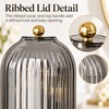 360° Rotating Makeup Brush Holder with Lid – Dust-Protected Cosmetic