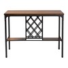 Baxton Studio Vintner Industrial Brown and Black Pub Table with