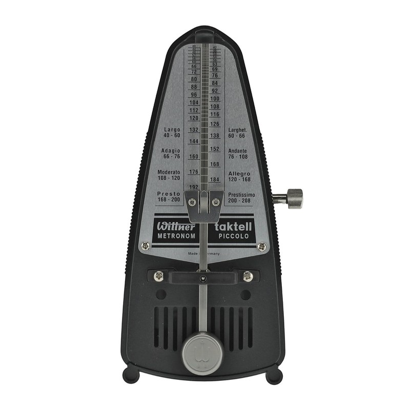 Wittner Taktell Piccolo 836 Mechanical Metronome Black with Keepdrum Microfibre