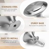 GlasFlength Furniture Knobs, Pack of 12, 30 mm Stainless Steel