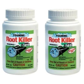 Roebic Foaming Root Killer 2x 1lb - Safe for Pipes, Drains & Toilets