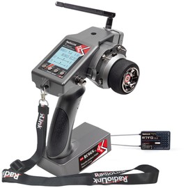 Radiolink RC6GS V3 7 Channels RC Transmitter and Waterproof Gyro Receiver R7FG, 30 Models Storage 2.4Ghz Voltage Telemetry Surface Remote Radio Controller for RC Crawler, Drifting, Car and Boat