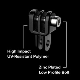 Ride Tech Moto Short Extension Arm (4 Pack) for GoPro, DJI, Insta360 – Same Direction Pivot Mount for Action Camera