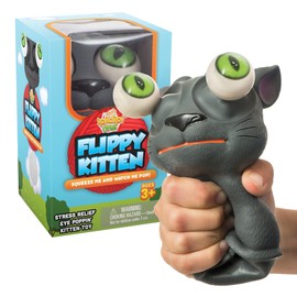 IPIDIPI TOYS Flippy Kitten Squishy Eye Popping Cat, Stocking Stuffers, Squeeze Fidget Toy for Stress Relief, Sensory Play Anxiety, Ideal for ADHD, Autism, Funny Stress Ball Gift for Boys and Girls