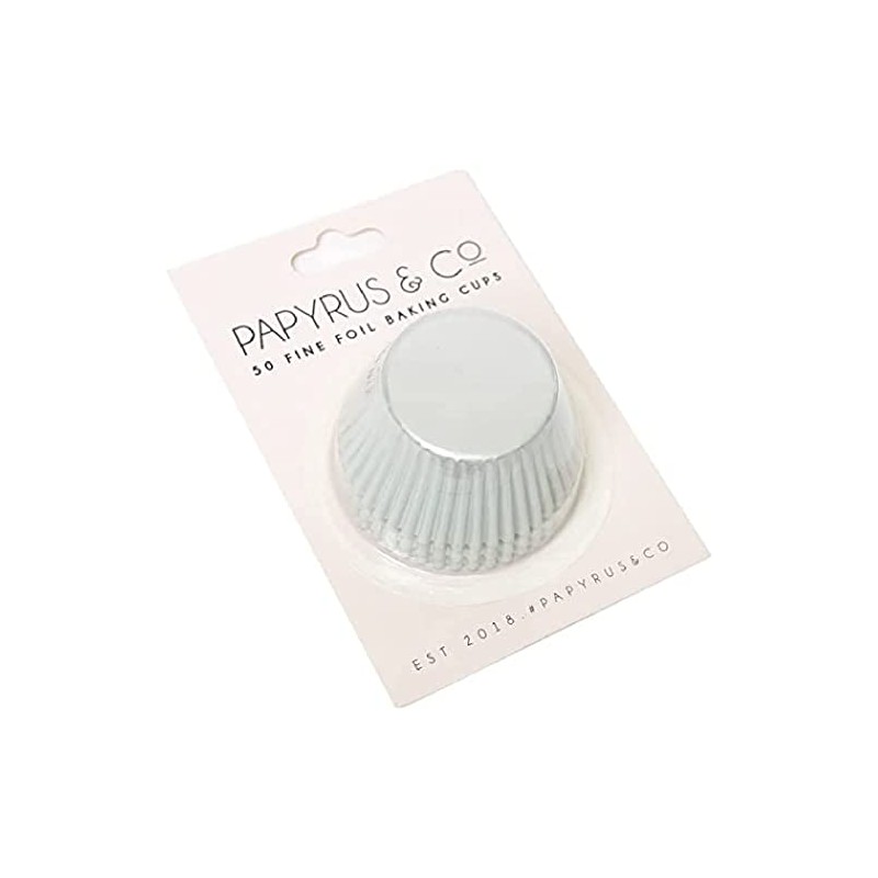 Papyrus Medium Foil Baking Cup 50-Pieces, 44 mm Size, White